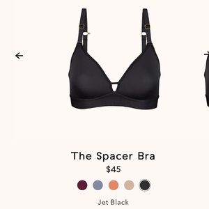 LIVELY- The Spacer Bra - Jet Black - Size 34D